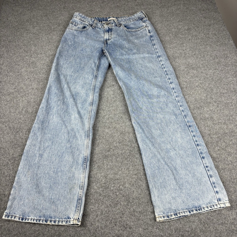 Levi's Superlow Jeans Women's 29x32 (Fits 32x32) Light Wash Baggy Y2K Wide Leg